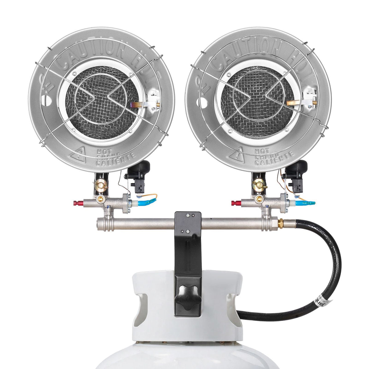 Propane Tank Top Heater, 30000 BTU Rapid Heating 180-Degree Infrared Radiant Tank Top Gas Heater, 3 Heat Settings for Ice Fishing/ Hunting/Outdoor Work, Single Burner Square