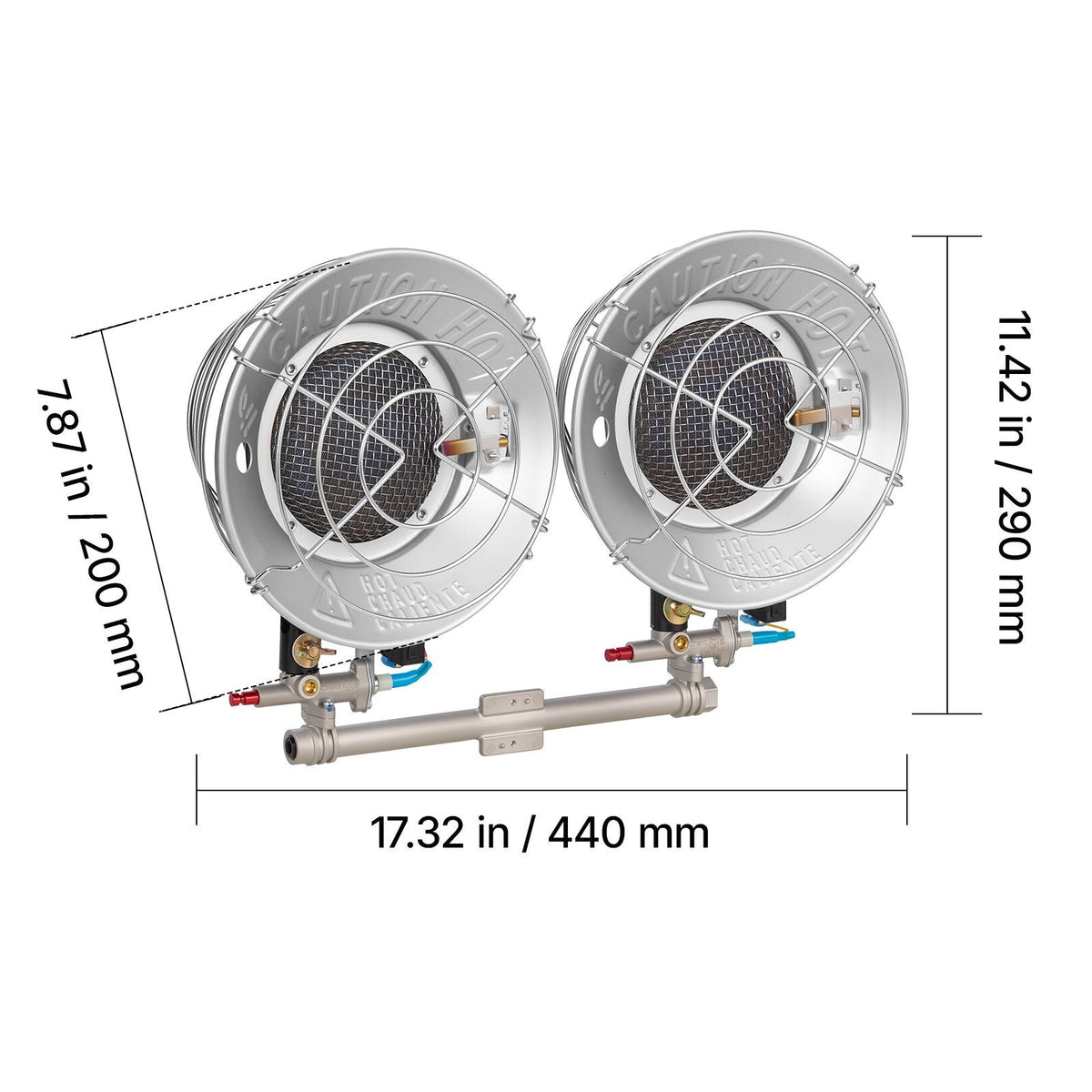 Propane Tank Top Heater, 30000 BTU Rapid Heating 180-Degree Infrared Radiant Tank Top Gas Heater, 3 Heat Settings for Ice Fishing/ Hunting/Outdoor Work, Single Burner Square