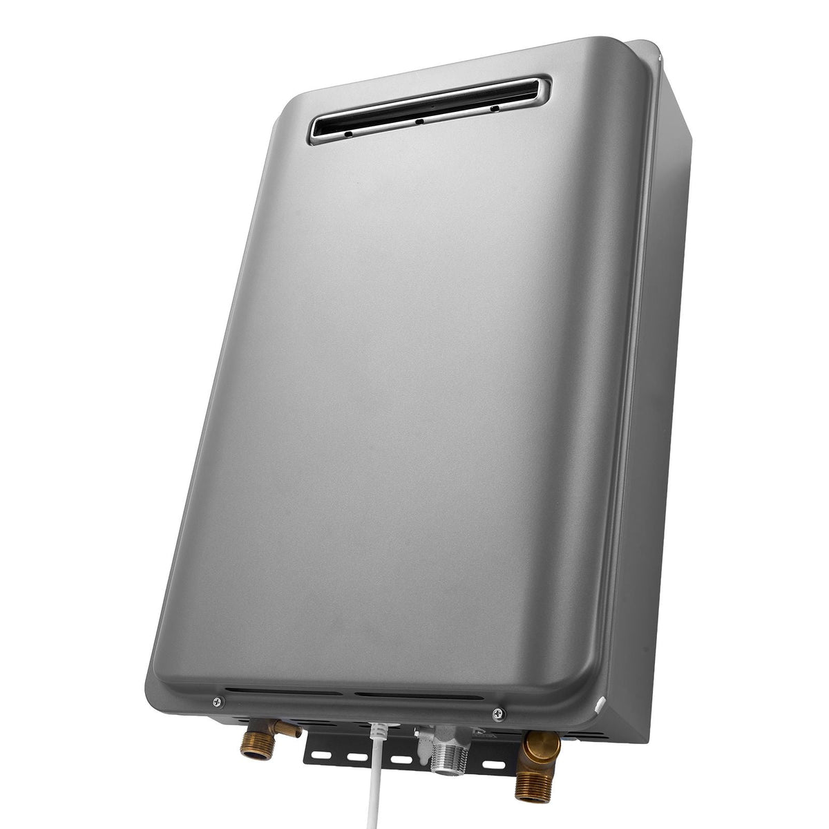 Propane Tankless Water Heater, 5.3Gal Outdoor 120000 BTU Instant Hot Water Heater, Smart Temperature Control & 3/4 inch NPT Interface& Multiple Security Protections for Whole House, Silver Gray