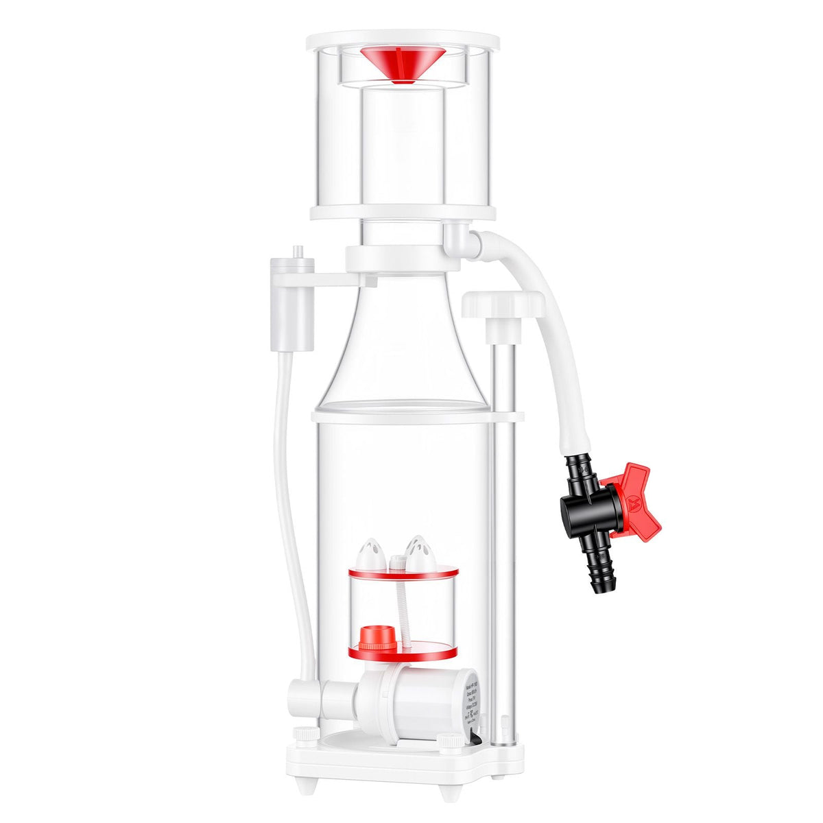 Protein Skimmer for 53-106 Gal Saltwater Aquariums Internal with Pump, Protein Skimmer with DC Pinwheel Pump, Adjustable Control, Air Silencer, for 53-106 Gallon Saltwater Aquariums & Reef Tank