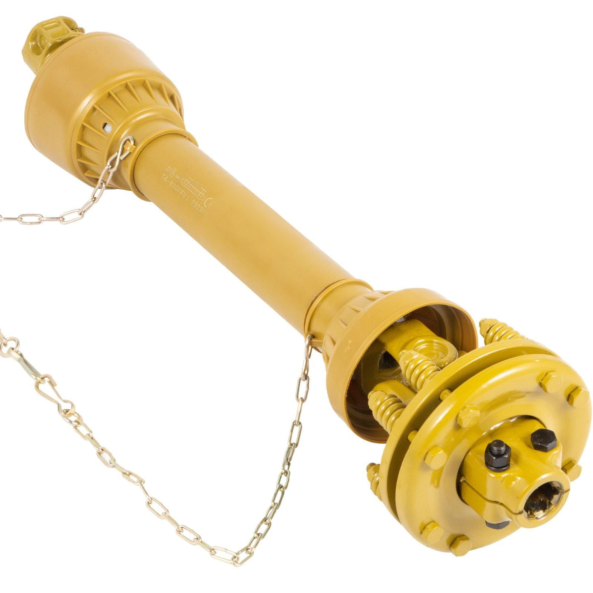 PTO Shaft, 1-3/8\" PTO Drive Shaft, 6 Spline Both Ends PTO Driveline Shaft, Series 4 Tractor PTO Shaft, 31.5\"-41\" Brush Hog PTO Shaft, Yellow PTO Shaft with Slip Clutch for Bush Hog/Finish Mow