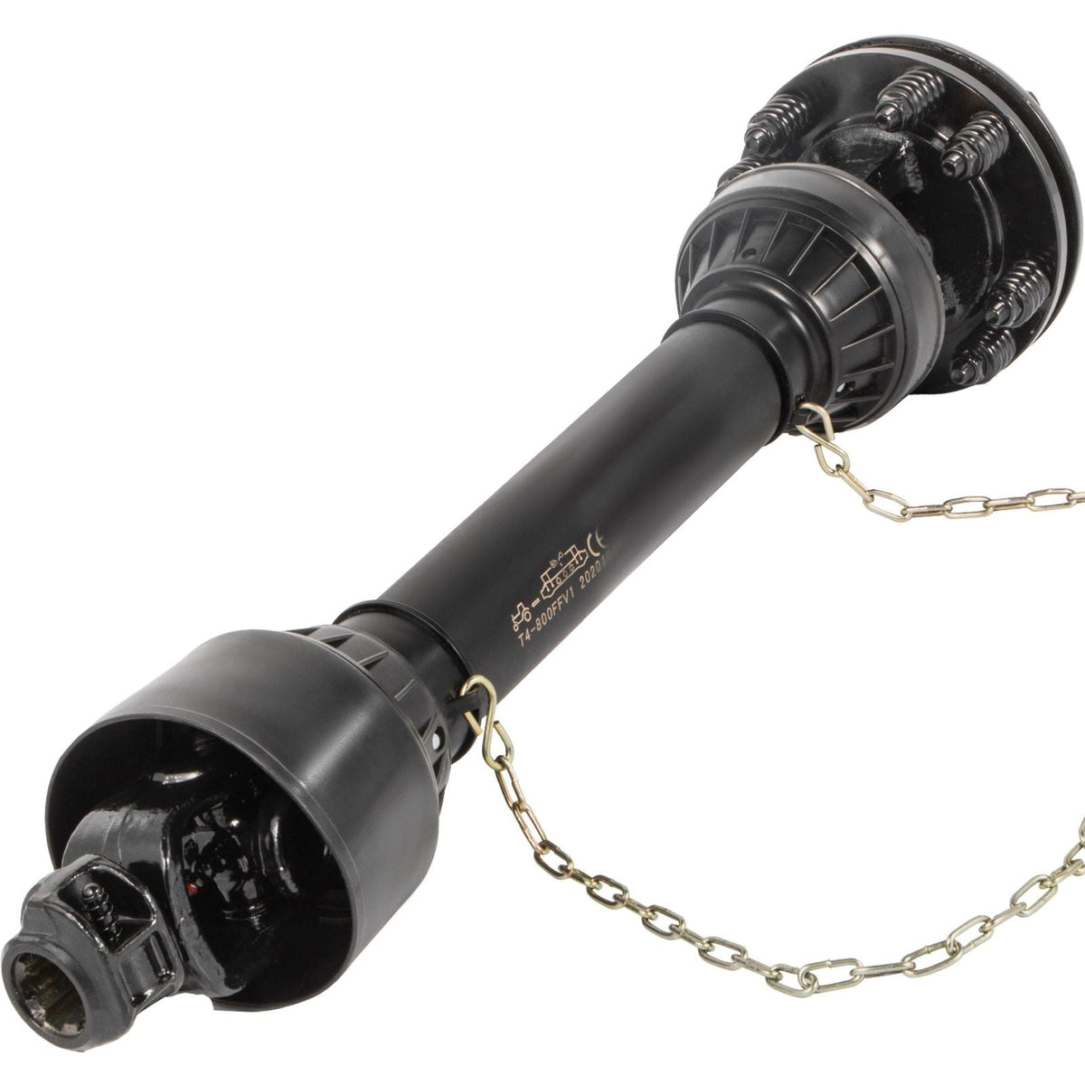 PTO Shaft, 1-3/8' PTO Drive Shaft, 6 Spline Both Ends PTO Driveline Shaft, Series 6 Tractor PTO Shaft, 47'-67' Brush Hog PTO Shaft, Black PTO Shaft with Slip Clutch for Bush Hog/Finish Mower