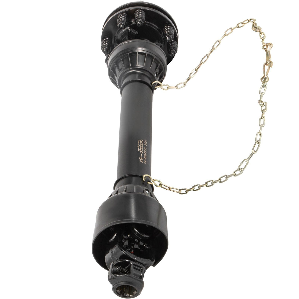PTO Shaft, 1-3/8' PTO Drive Shaft, 6 Spline Both Ends PTO Driveline Shaft, Series 6 Tractor PTO Shaft, 47'-67' Brush Hog PTO Shaft, Black PTO Shaft with Slip Clutch for Bush Hog/Finish Mower