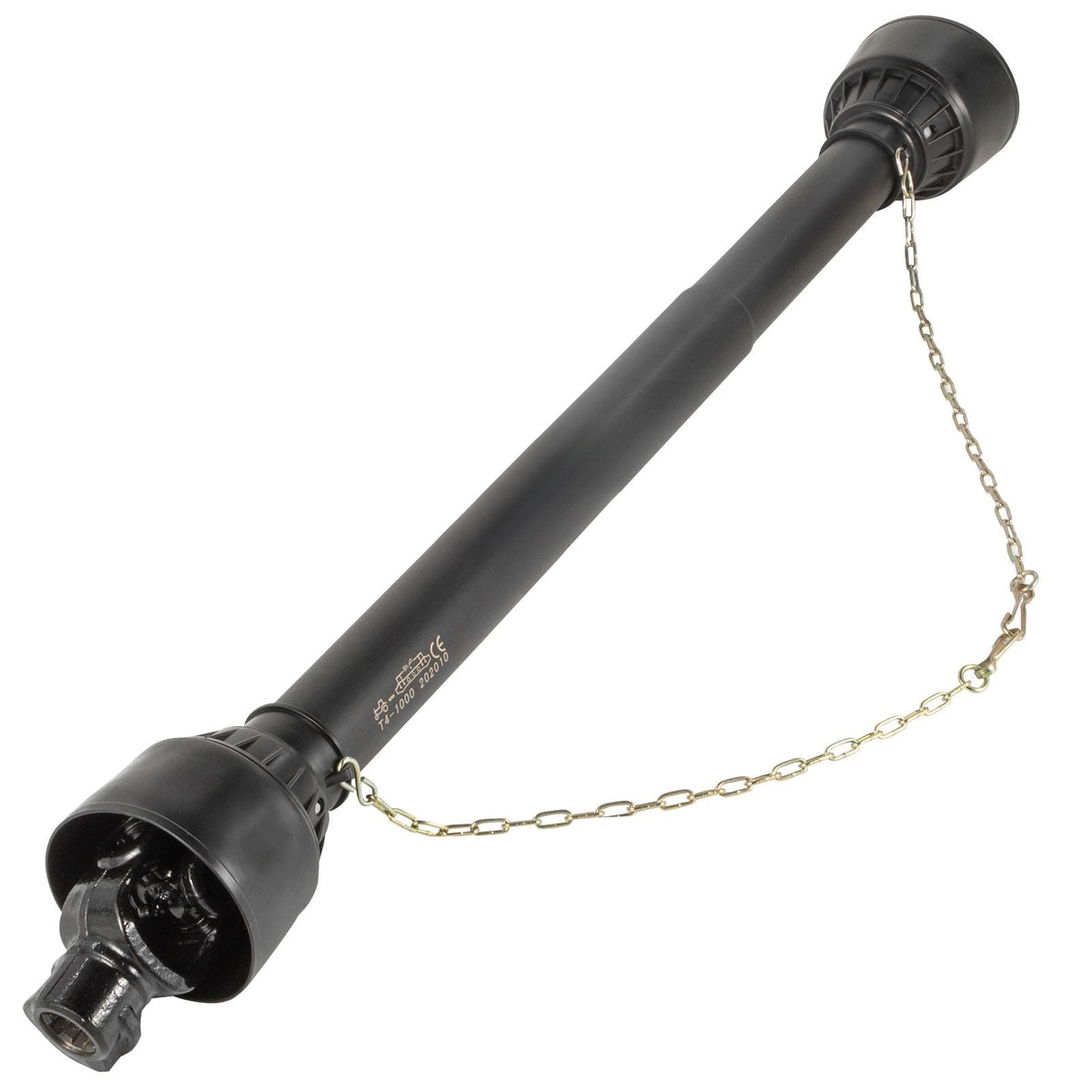 PTO Shaft, 1-3/8\" PTO Drive Shaft, 6 Spline Tractor, Round Implement Ends PTO Driveline Shaft, Series 4 Tractor PTO Shaft, 43\"-61\" Brush Hog PTO Shaft Black, for Finish Mower, Rotary Cutter
