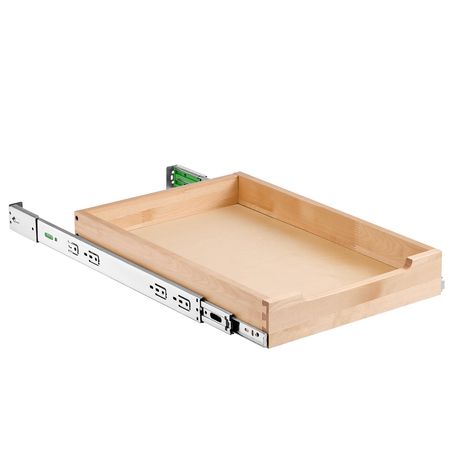 Pull Out Cabinet Organizer, 14"W x 21"D Cabinet Drawer, Soft Close Slide out Shelf, Heavy-Duty Sliding Wood Drawer, Bottom and Side Assembly Base Cabinet Organization for Kitchen Pantry Bathroom