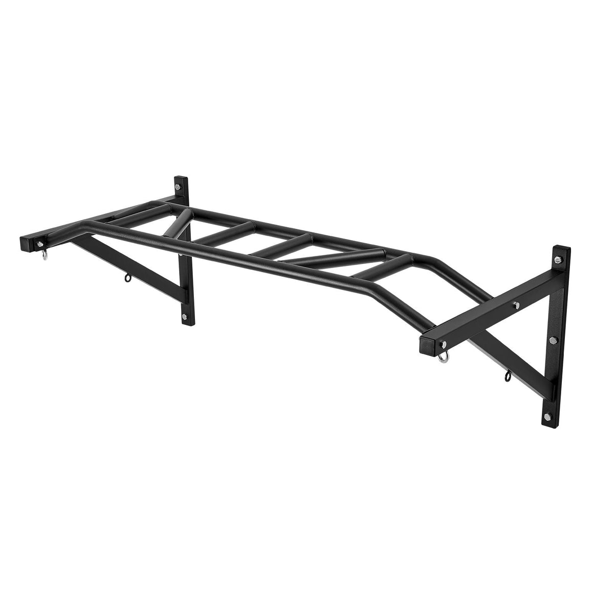 Pull Up Bar, Multi-Grip Wall Mounted Pull Ups, 50 in Width Multifunctional Chin Up Training Station, Heavy Duty Steel Upper Body Workout Bars with Hangers, 440 lbs Weight Capacity, for Home Gym