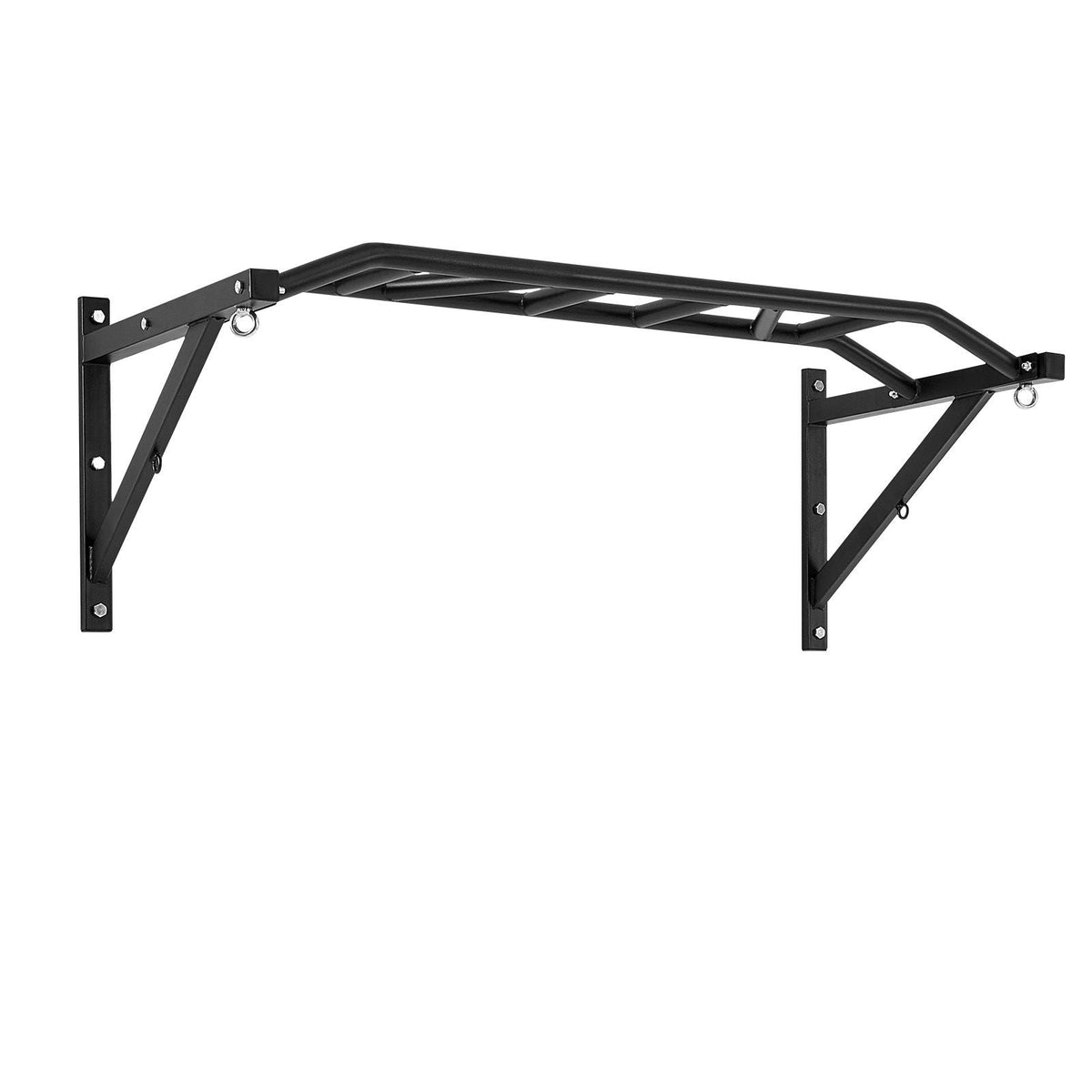 Pull Up Bar, Multi-Grip Wall Mounted Pull Ups, 50 in Width Multifunctional Chin Up Training Station, Heavy Duty Steel Upper Body Workout Bars with Hangers, 440 lbs Weight Capacity, for Home Gym