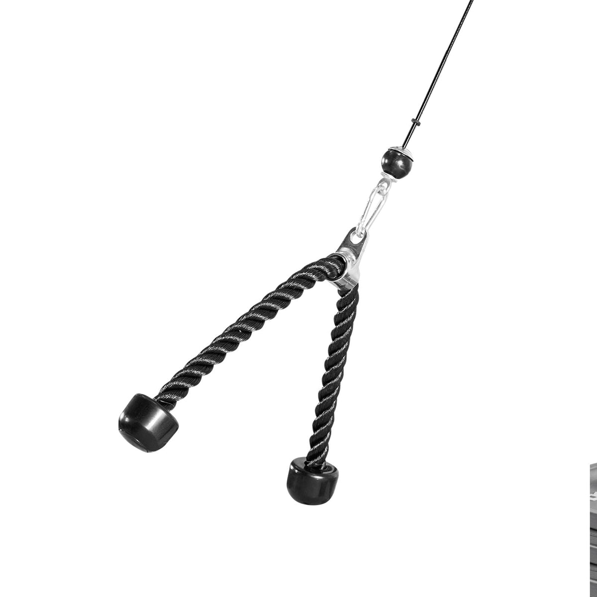 Pulley System, 2 PCS LAT and Lift Pulley System, Gym Rack Pulleys Attachment with two Steel Cables, Short Bar, Dual Grip Handles, Cable Machine for Bicep, Shoulder, Back, Up to 330 lbs Capacity