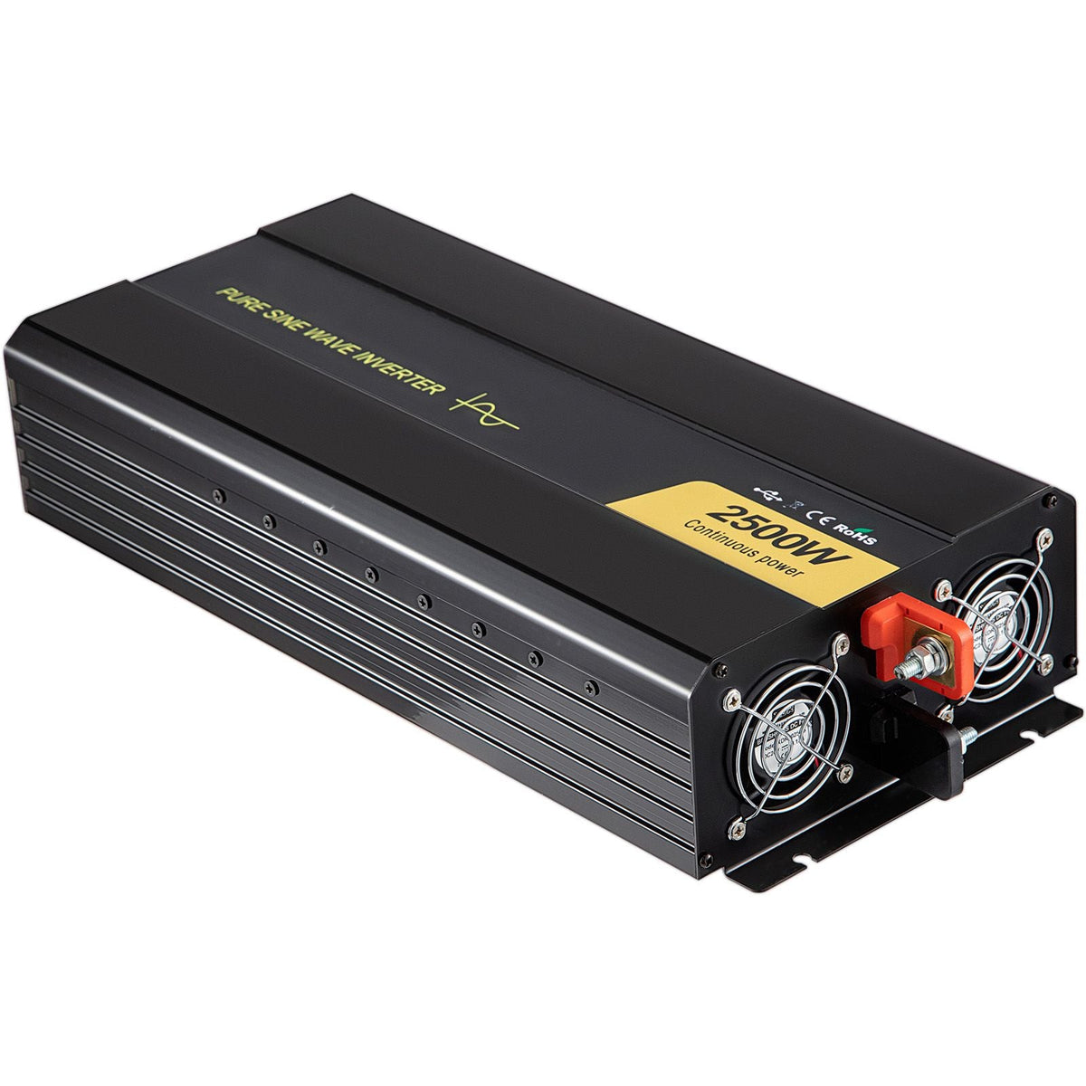 Pure Sine Wave Inverter, 2500 Watt Power Inverter, DC 12V to AC 120V Car Inverter, with USB Port, LCD Display, and Remote Controller Power Converter, for RV Truck Car Solar System Travel Camping