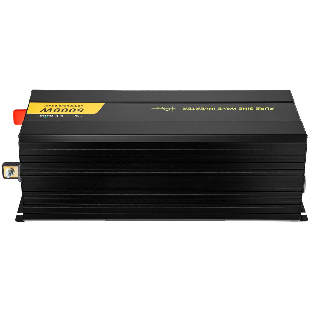 Pure Sine Wave Inverter, 5000 Watt, Power Inverter, DC 12V to AC 120V Car Inverter, with LCD Display, USB Port and Remote Controller, Power Converter for Car RV Truck Solar System Travel Camping