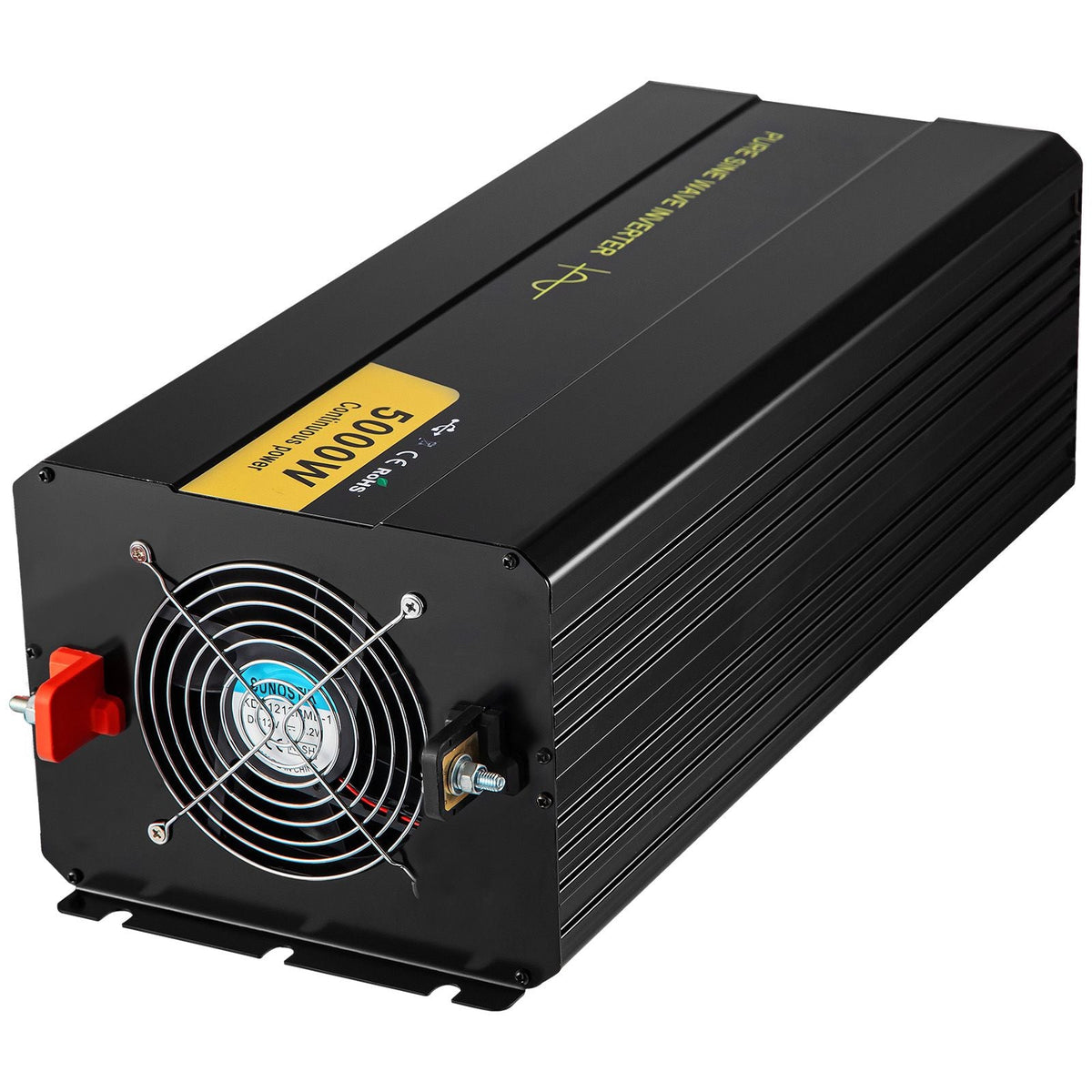 Pure Sine Wave Inverter, 5000 Watt, Power Inverter, DC 12V to AC 120V Car Inverter, with LCD Display, USB Port and Remote Controller, Power Converter for Car RV Truck Solar System Travel Camping