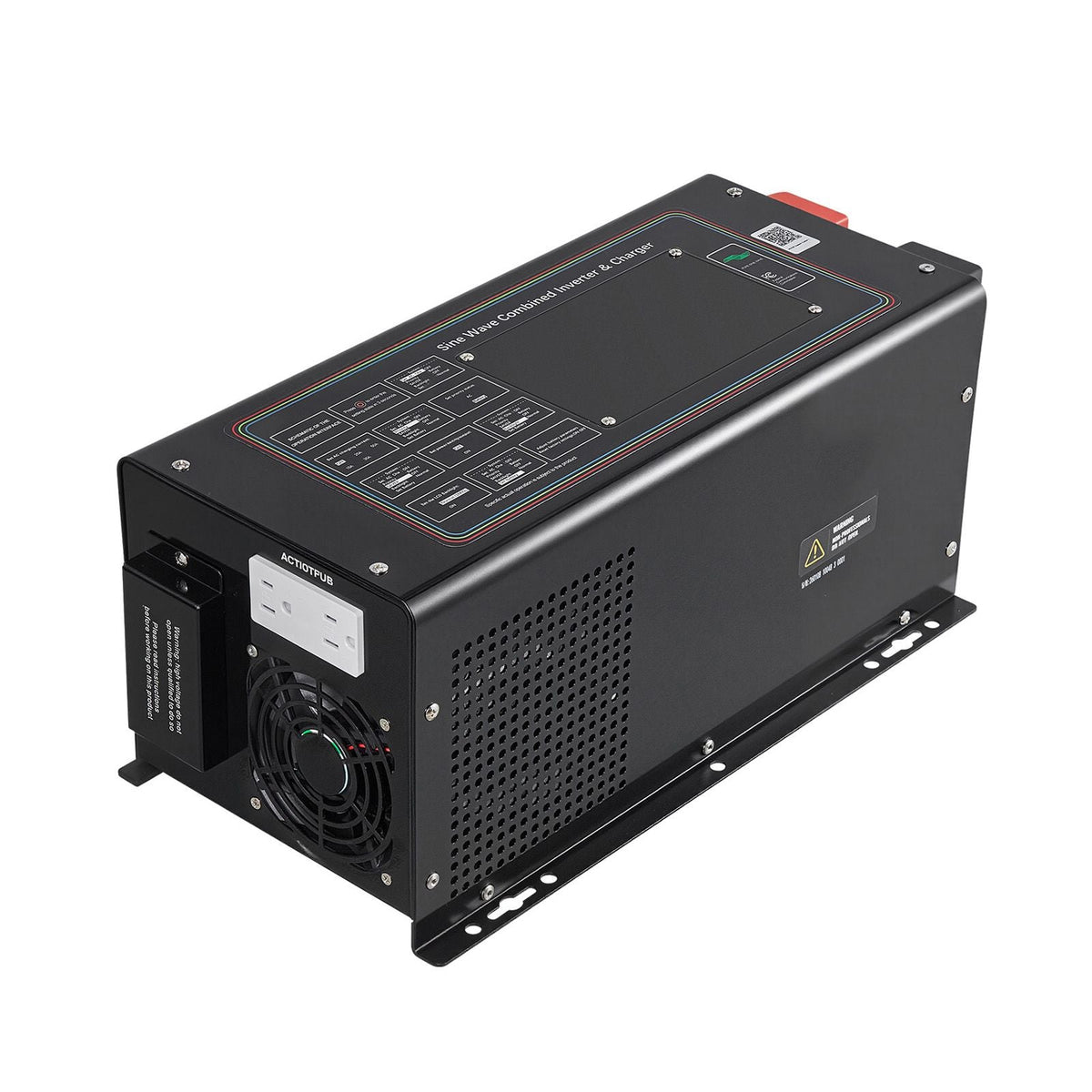 Pure Sine Wave Inverter Charger, 1200W, DC 12V to AC 120V Power Inverter with LCD Display, Remote Control, Low Frequency, for RV Camper Home, Compatible with 12V LiFePO4 Lithium Batteries