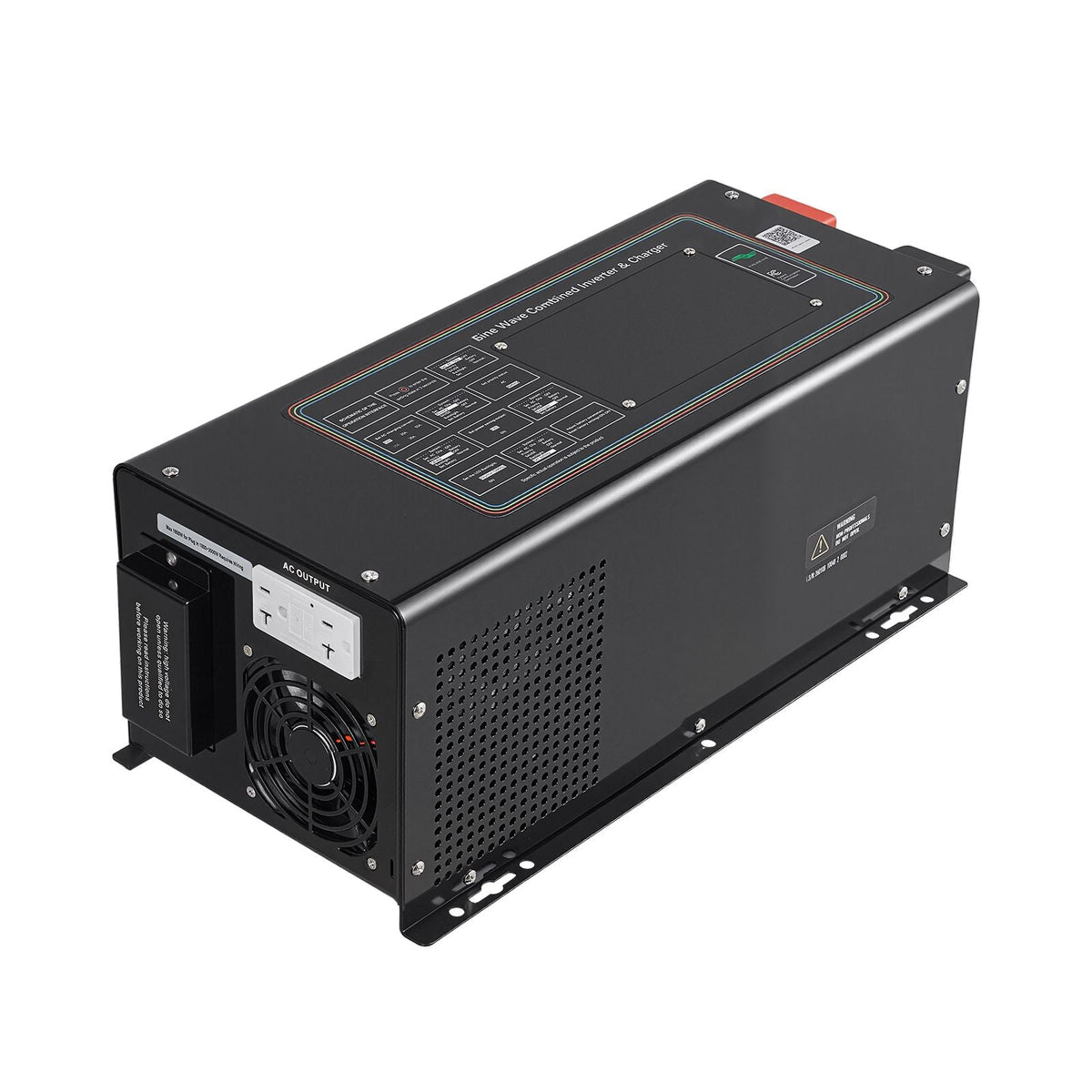 Pure Sine Wave Inverter Charger, 2000W, DC 12V to AC 120V Power Inverter with LCD Display, Remote Control, Low Frequency, GFCI, for RV Camper Home, Compatible with 12V LiFePO4 Lithium Batteries