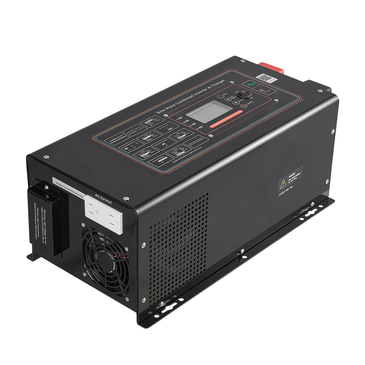 Pure Sine Wave Inverter Charger, 3000W, DC 12V to AC 120V Power Inverter with LCD Display, Remote Control, Low Frequency, for RV Camper Home, Compatible with 12V LiFePO4 and Lithium Batteries