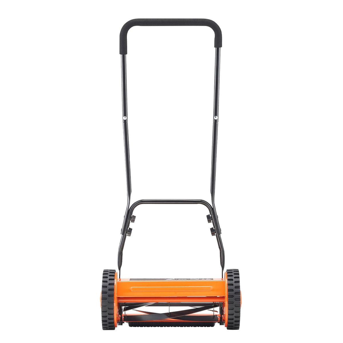 Push Reel Lawn Mower 14 inch, 5 Blades Manual Push Mower No Motor, 0.6-1.75 in Adjustable Cutting Height, Walk-Behind Lawn Mowers with Grass Catcher Bag for Green Lawns, Driveways, Courtyards