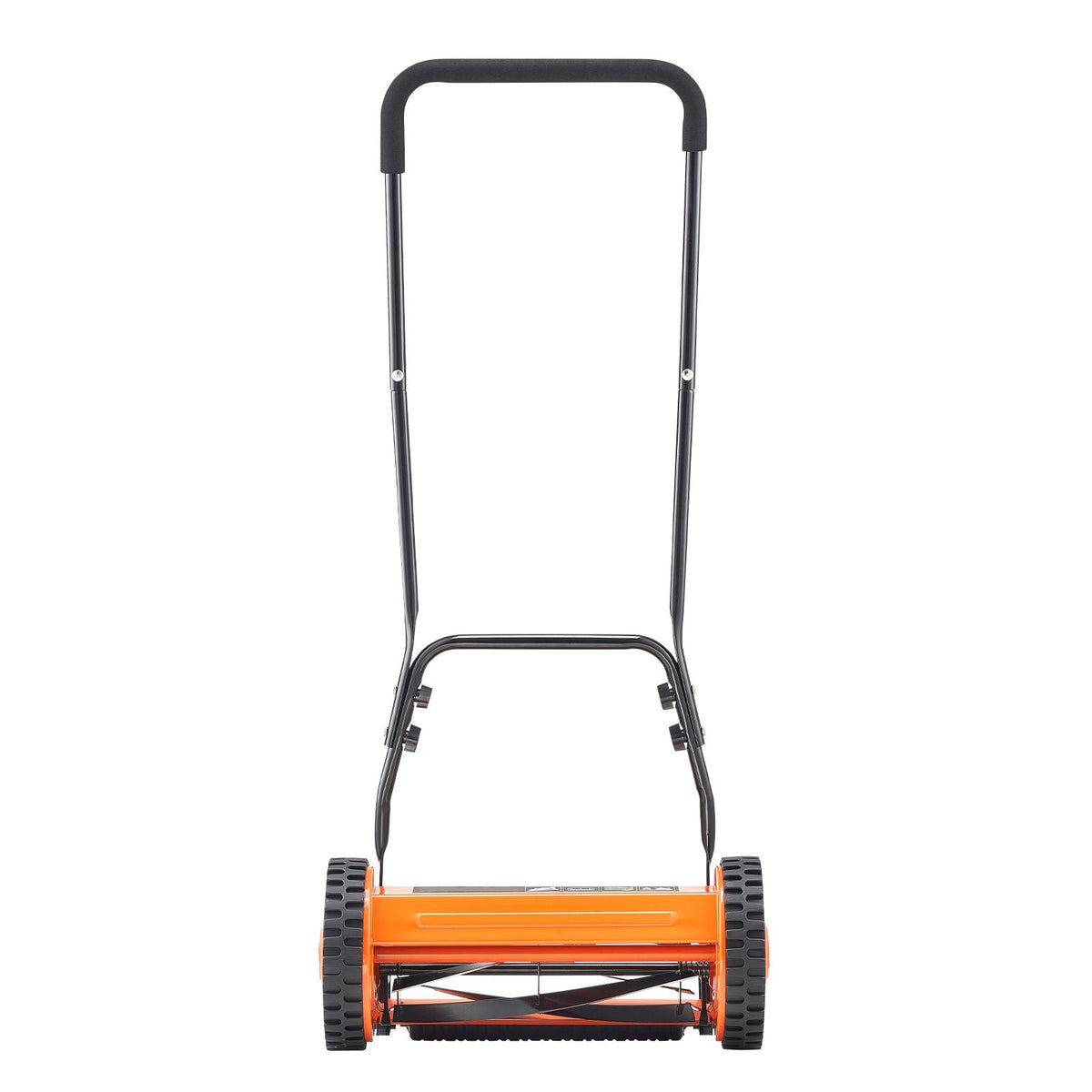 Push Reel Lawn Mower 16 inch, 5 Blades Manual Push Mower No Motor, 0.6-1.75 in Adjustable Cutting Height, Walk-Behind Lawn Mowers with Grass Catcher Bag for Green Lawns, Driveways, Courtyards