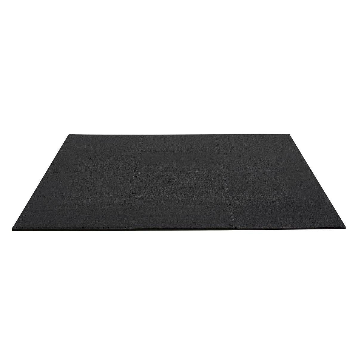 Puzzle Exercise Mat, 12 PCS Fitness Equipment Mats, 24 x 24 x 0.56 in, High-Density EVA Foam Gym Mats Set, Interlocking Rubber Soft Tiles, Protective Floor Padding for Home, Gym, Office, Black