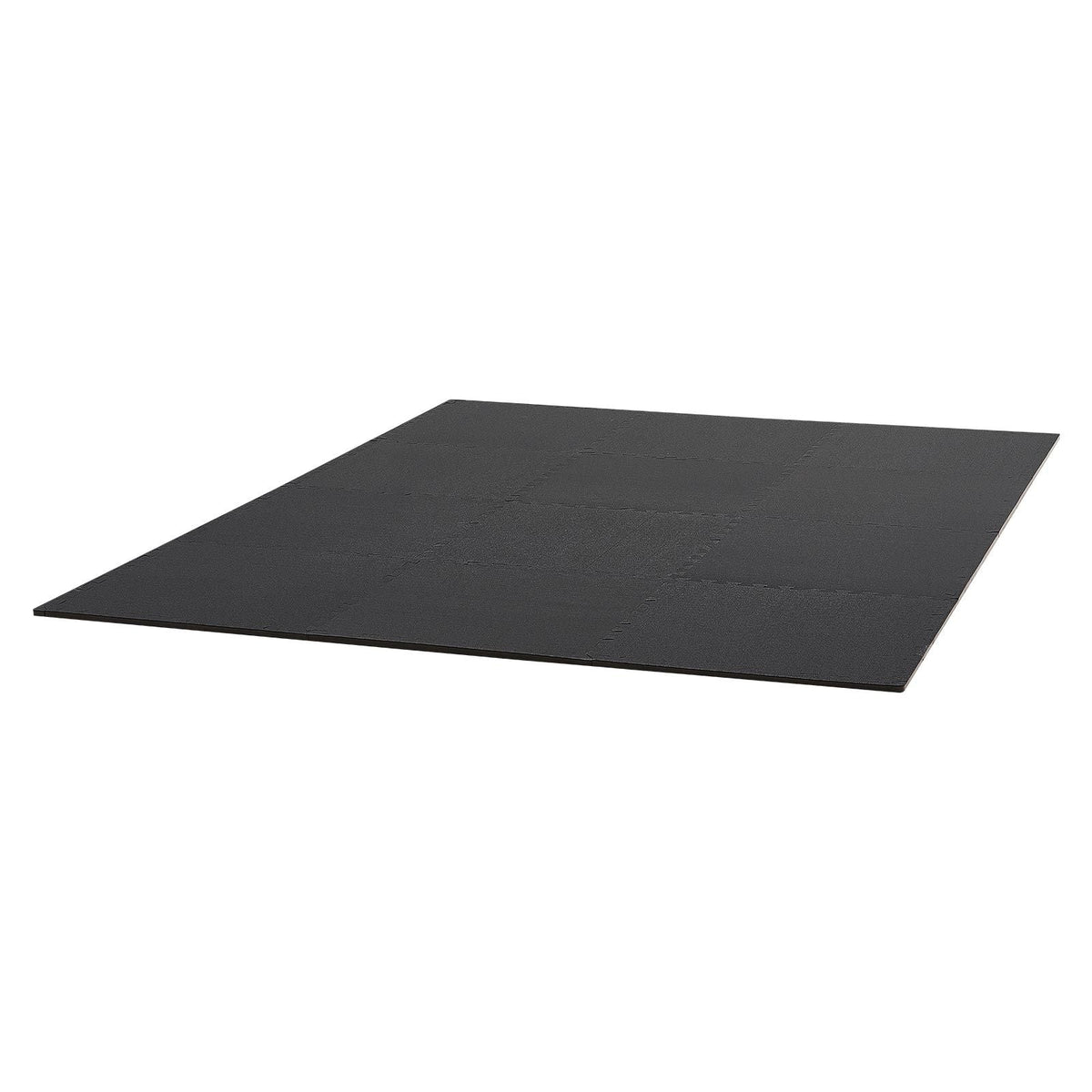Puzzle Exercise Mat, 12 PCS Fitness Equipment Mats, 24 x 24 x 0.56 in, High-Density EVA Foam Gym Mats Set, Interlocking Rubber Soft Tiles, Protective Floor Padding for Home, Gym, Office, Black