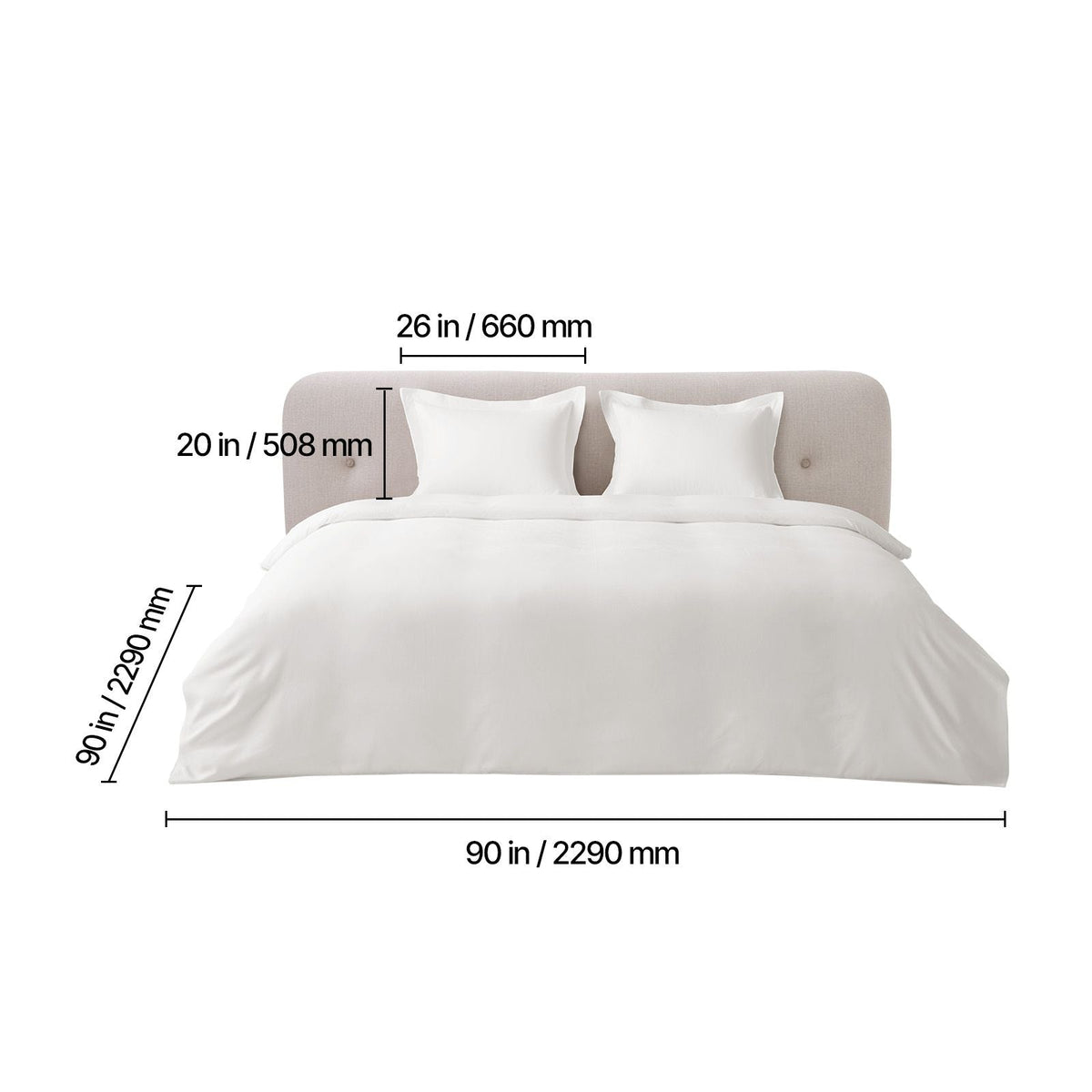 Queen Duvet Cover Set, 100% Cotton, 3 Pieces Bedding Set Queen Size with 1 Duvet Cover 90 x 90 in and 2 Pillow Shams 20 x 26 in, Soft Breathable, Double Zipper Closure, for Home Bedding, White