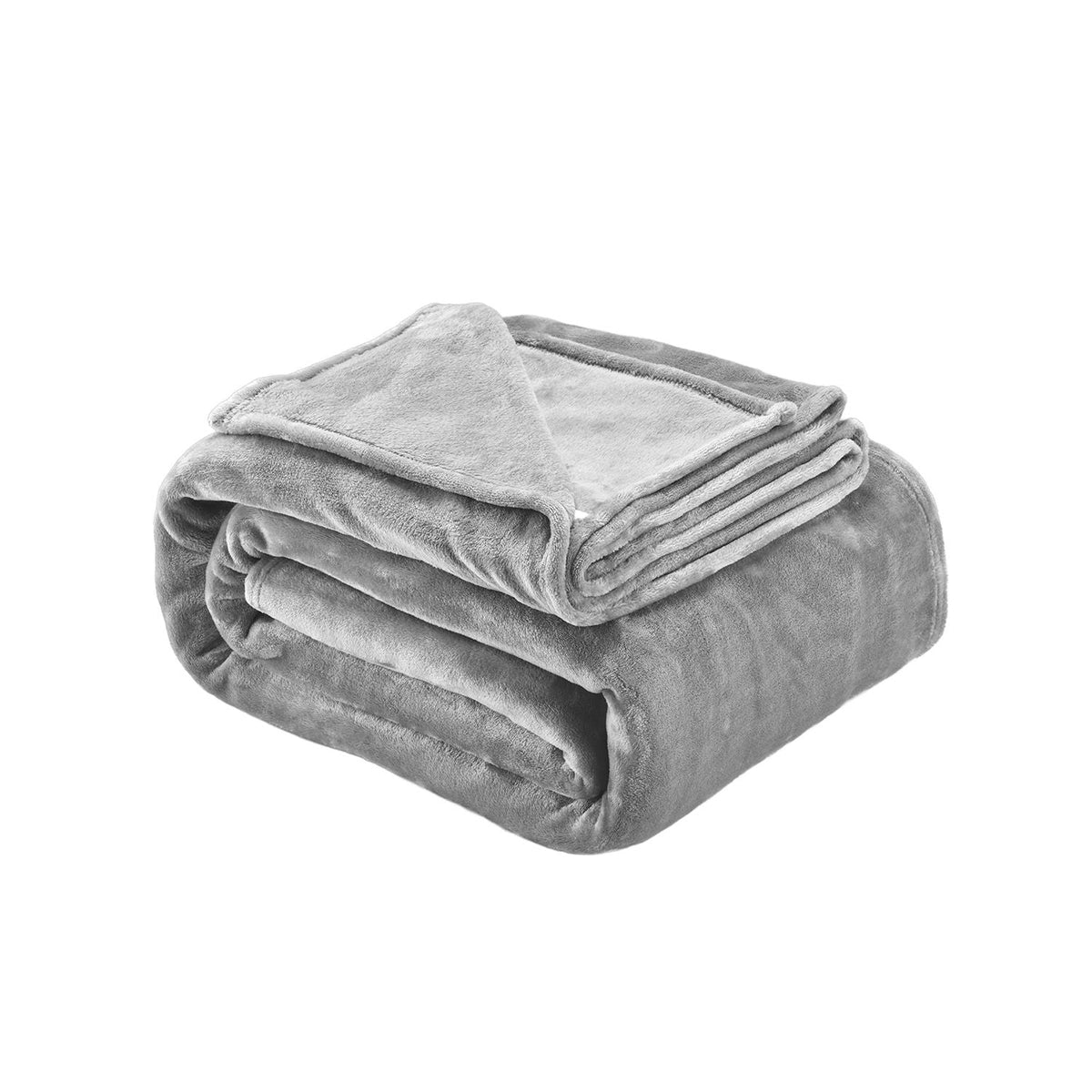 Queen Size Blanket, 90 x 90 inches, Lightweight and Fuzzy Throw Blanket for Bed, Cozy Grey Queen Blanket for All Season, Warm Plush Machine Washable Bedding, Grey