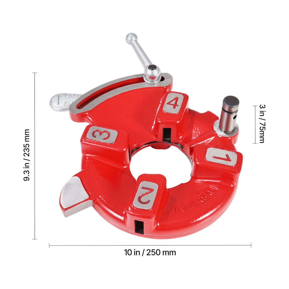 Quick Opening Die Head, 1/8" to 2" Right-Handed Pipe Threading Head, 1/4" to 2" Threading Die Head for Bolt, Self-Oiling for Reducing Friction, Fit for RIDGID 97065, Pipe Threading Machines
