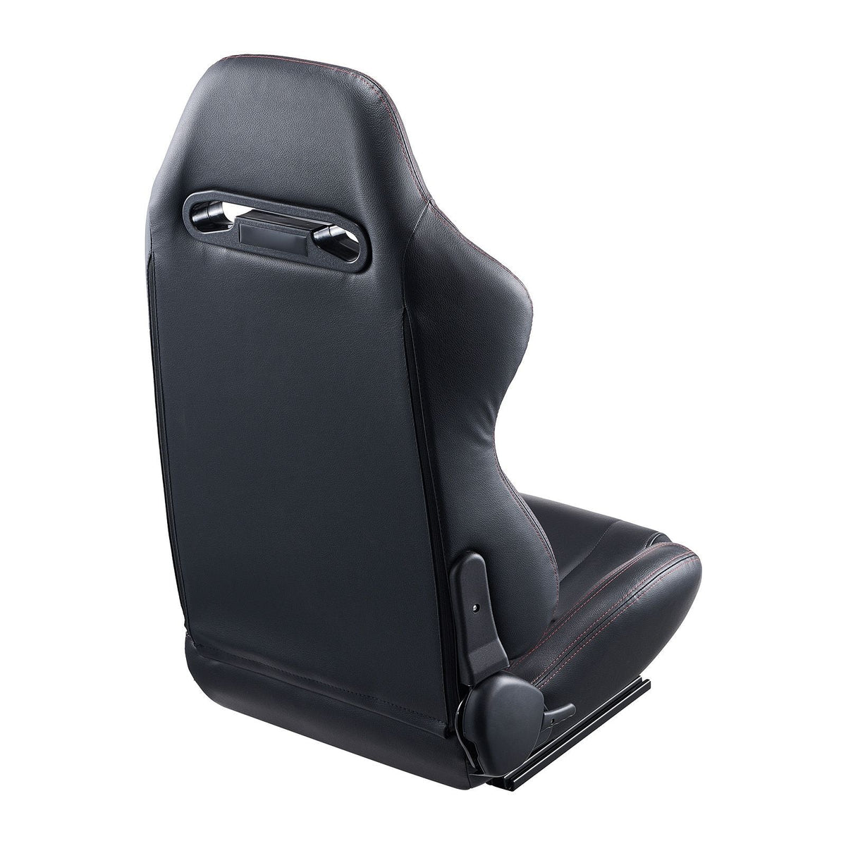 Racing Seat, 2 Set, Adjustable Racing Cockpit with Wide Angle Reclining & High-Resilience Foam, Comfortable Racing Chair with Soft PVC Leather & Q235B Slider, Fit for Racing Cars & Go-Karts