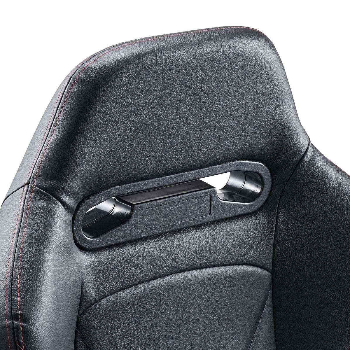 Racing Seat, 2 Set, Adjustable Racing Cockpit with Wide Angle Reclining & High-Resilience Foam, Comfortable Racing Chair with Soft PVC Leather & Q235B Slider, Fit for Racing Cars & Go-Karts