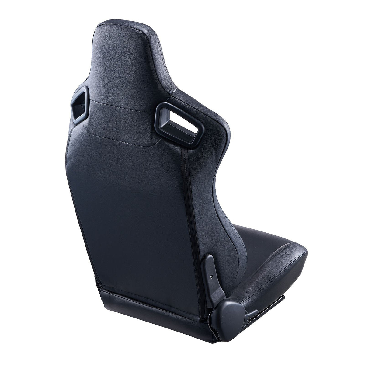 Racing Seat, 2 Set, Adjustable Racing Cockpit with Wide Angle Reclining & High-Resilience Foam, Comfortable Racing Chair with Soft PVC Leather & Q235B Slider, Fit for Racing Cars & Go-Karts