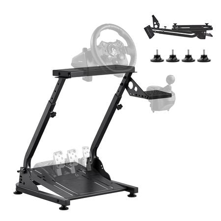 Racing Wheel Stand, Adjustable & Foldable Simulator Stand for Logitech G29 G27 G920 G923, Thrustmaster T300RS T300GT T248 TS-PC TSXW Gaming Cockpit,Pedals Simulator NOT Included