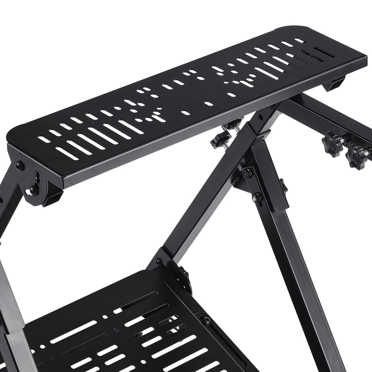 Racing Wheel Stand, Adjustable & Foldable Simulator Stand for Logitech G923 G920 G29 G27, Thrustmaster T300RS TX F458 T500RS T3PA-PRO(F1/GT) Gaming Cockpit,Pedals Simulator NOT Included