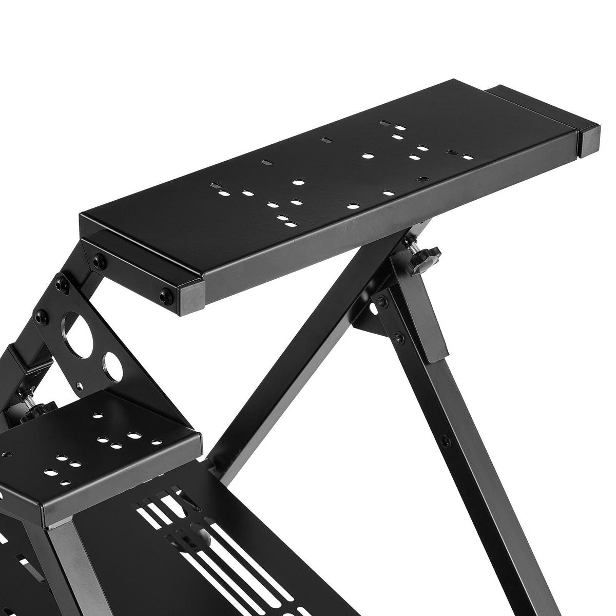 Racing Wheel Stand, Adjustable & Foldable Simulator Stand for Logitech G923 G920 G29 G27, Thrustmaster T300RS TX F458 T500RS T3PA-PRO(F1/GT) Gaming Cockpit,Pedals Simulator NOT Included,Compact