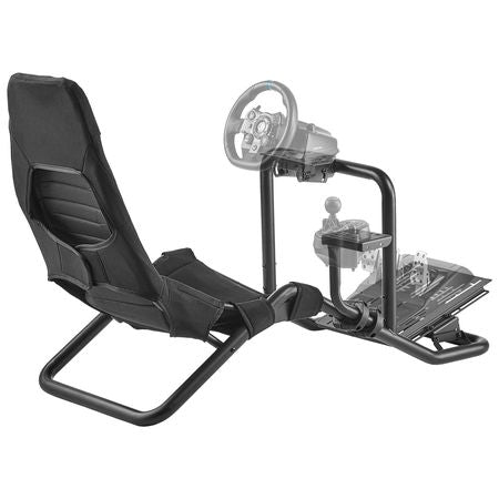 Racing Wheel Stand, Heavy-Duty Integrated Simulator Cockpit Steering Stand, Fit Logitech G25,G27,G29,G920,G923, Thrustmaster T300RS,TX F458,T500RS,T3PA-PRO (F1/GT) and CSR Pedals, Black
