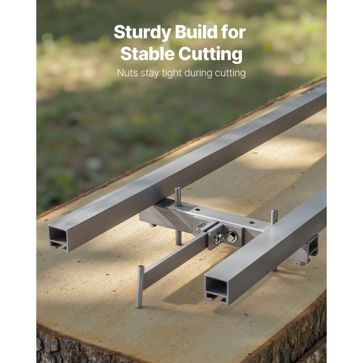 Rail Mill Guide System, 15 ft 6 Crossbar Chainsaw Mill Kits, Aluminum Saw Milling Rails System Works with Chainsaw, 4 Wedges, Adjustable Rail Milling Guide Kit for Builders Woodworkers