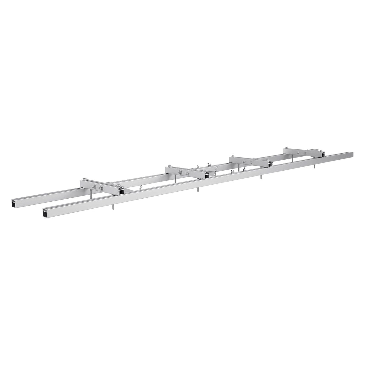 Rail Mill Guide System, 9 ft Milling Guide, 4 Crossbar Kits Chainsaw Mill Rail Guide, Aluminum Adjustable Saw Mill Rail System Work with Chainsaw Mills for Builders and Woodworkers