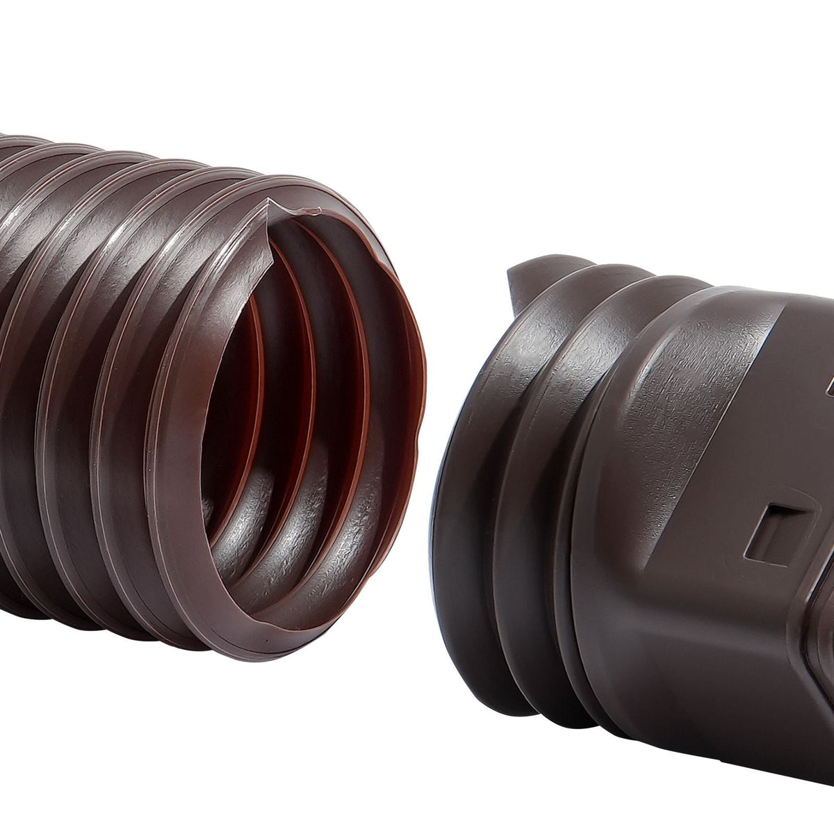 Rain Gutter Downspout Extensions, 2-Pack Flexible Downspout Extender, Down Spout Drain Extension Extendable from 22" to 63", Gutter Extensions with Adapters, for Rainwater Drainage, Brown