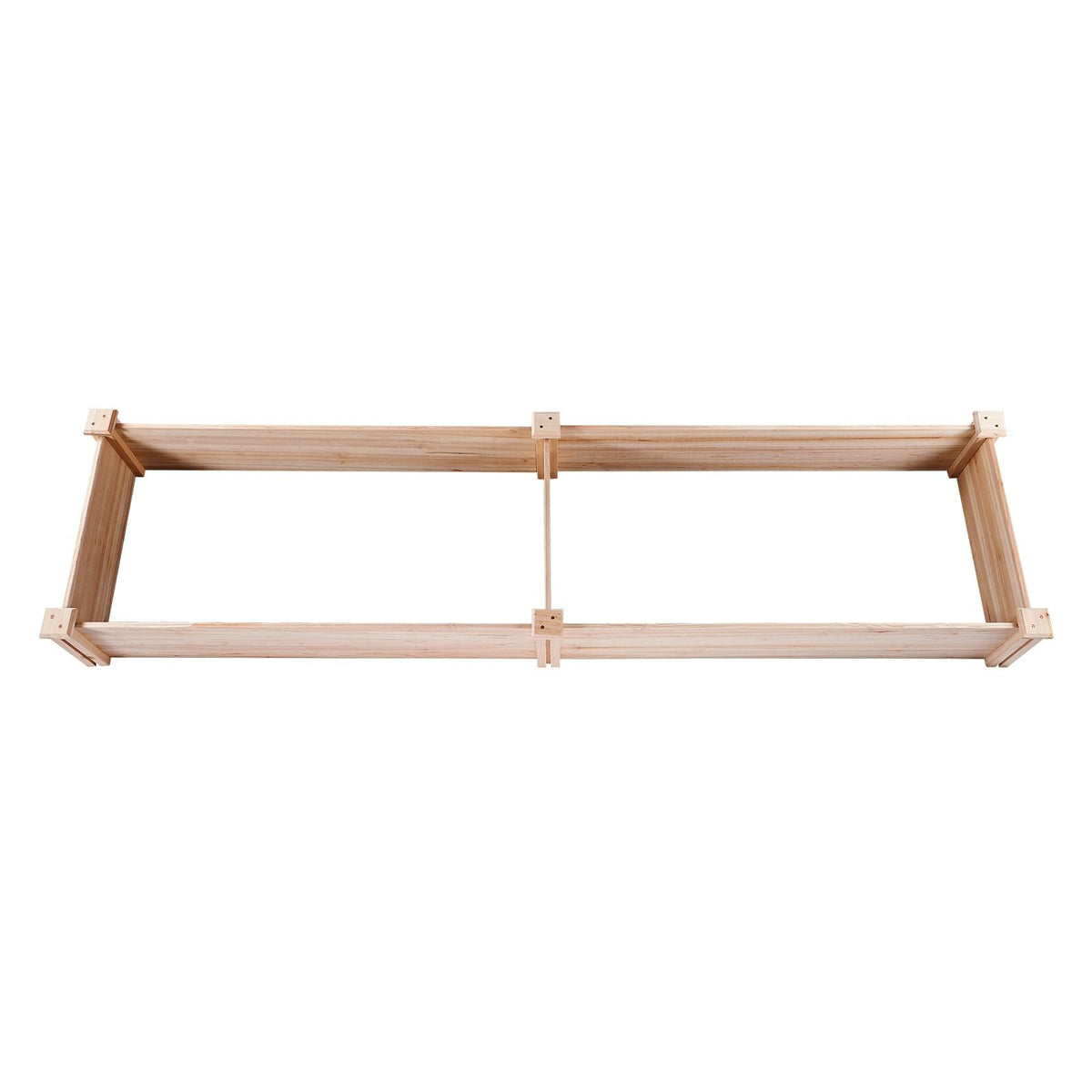 Raised Garden Bed, 7.9 x 2 x 0.8 ft Wooden Planter Box, Outdoor Planting Boxes with Open Base, for Growing Flowers/Vegetables/Herbs in Backyard/Garden/Patio/Balcony, Burlywood