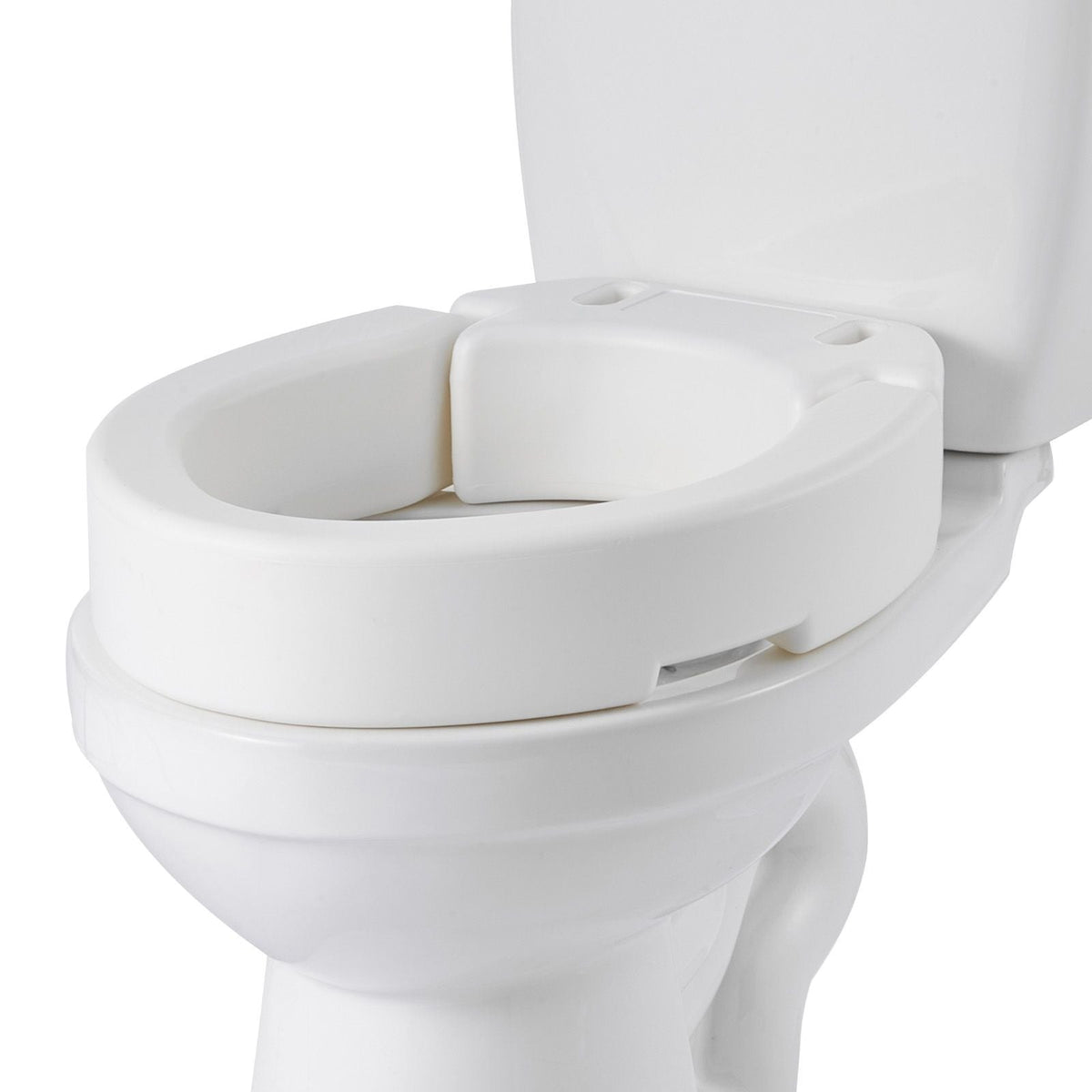 Raised Toilet Seat, 300 lbs Load Capacity, 3.5-Inch Lift Height, Commode Elevated Toilet Seat Riser with Enlarged Opening for Seniors, Elderly, Handicap, Disabled, Adults, Fits Elongated Bowl