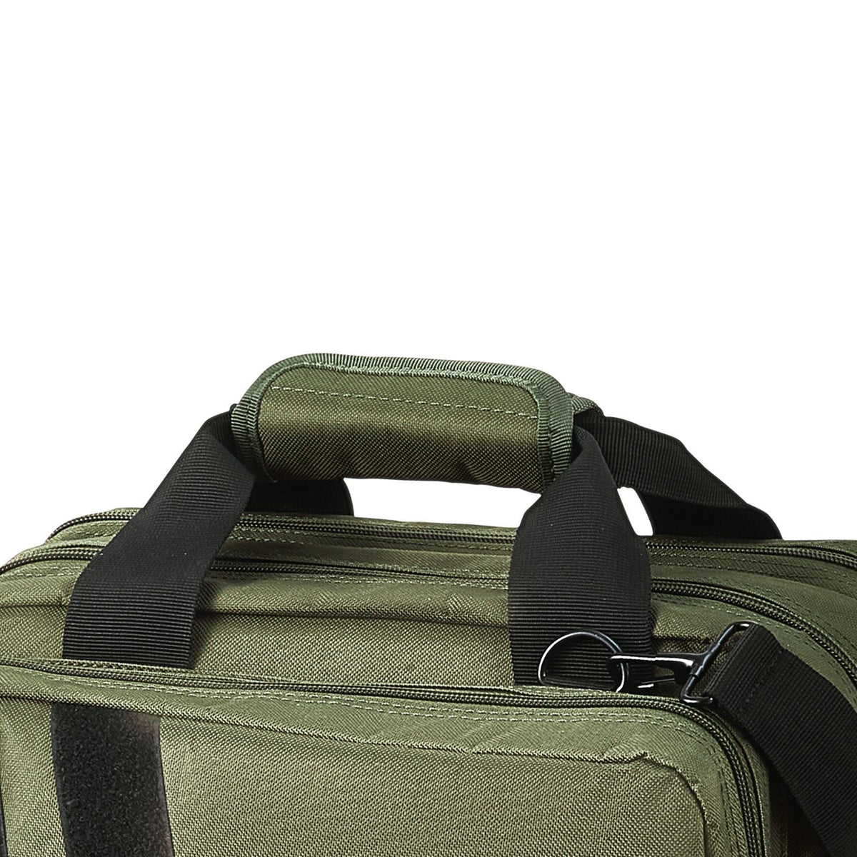 Range Bag for 2 Pistols, Tactical Gun Bag with 2 Built-in Removable Pistol Bags & 6 Detachable Magazines, Gun Range Bag for Outdoor Hunting Shooting, Lockable Carrying Handgun Bag Case, Green