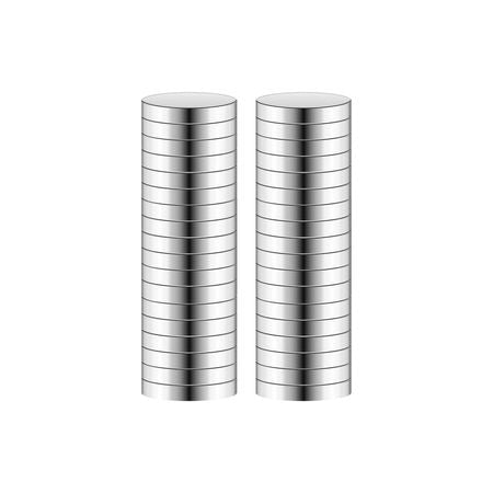 Rare Earth Magnets, 100 Pcs Strong Round Small Neodymium Magnets Disc with Transparent Storage Box, for Whiteboard, Refrigerator, Cabinet, Dry Erase Board, Home, Kitchen, Office, School