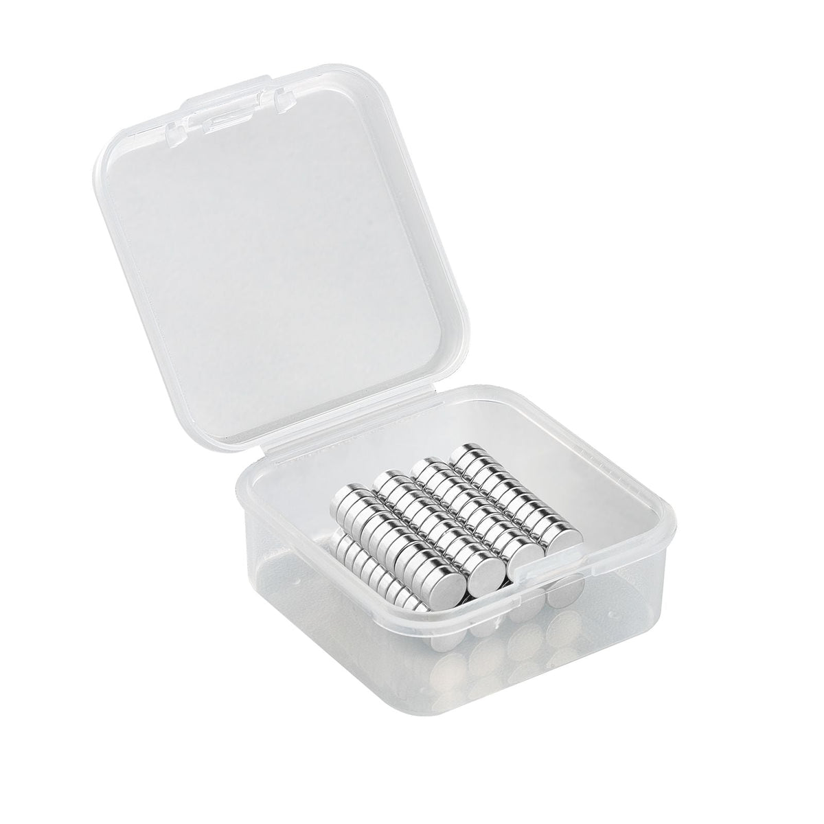 Rare Earth Magnets, 100 Pcs Strong Round Small Neodymium Magnets Disc with Transparent Storage Box, for Whiteboard, Refrigerator, Cabinet, Dry Erase Board, Home, Kitchen, Office, School