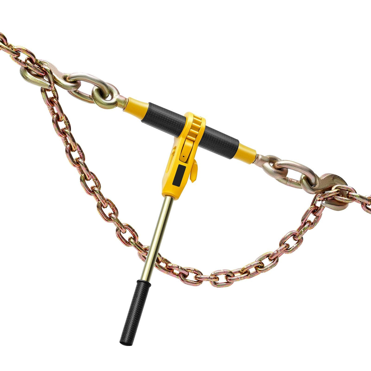 Ratchet Chain Binder, 3/8 in x 20 ft G80 Chains, 9200 lbs Working Load of Ratchet Load Binder, Chains and Binders Set, Tie Down Hauling Chain Binders for Hauling, Towing, Logging, Lifting