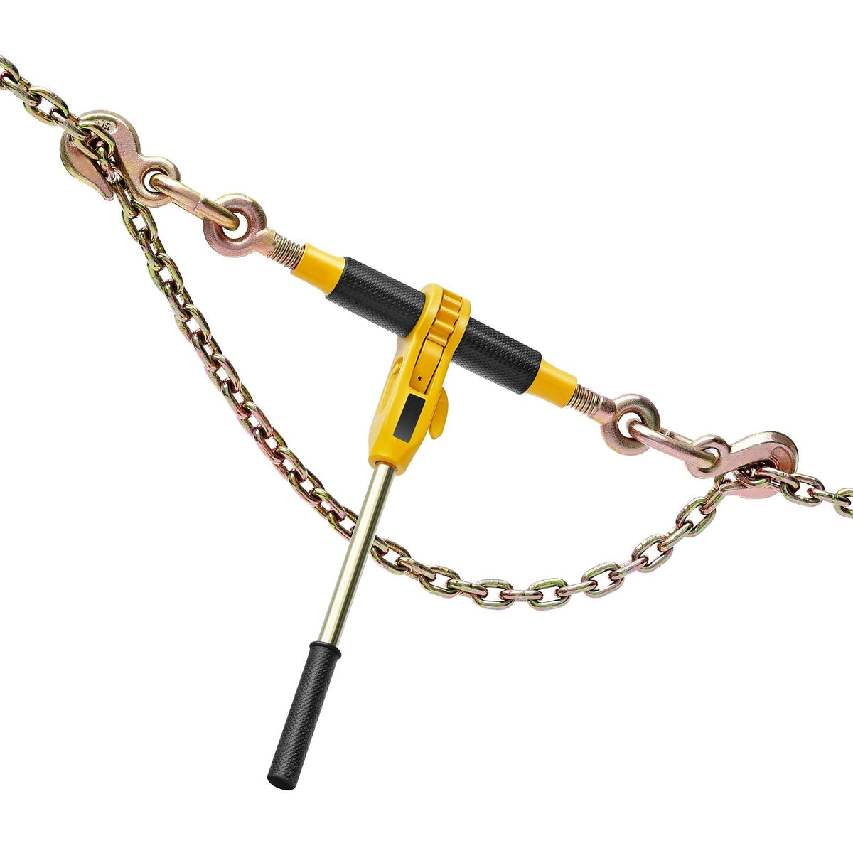 Ratchet Chain Binder, 5/16 in x 10 ft G80 Chains, 8000 lbs Working Load of Ratchet Load Binder, Chains and Binders Set, Tie Down Hauling Chain Binders for Hauling, Towing, Logging, Lifting