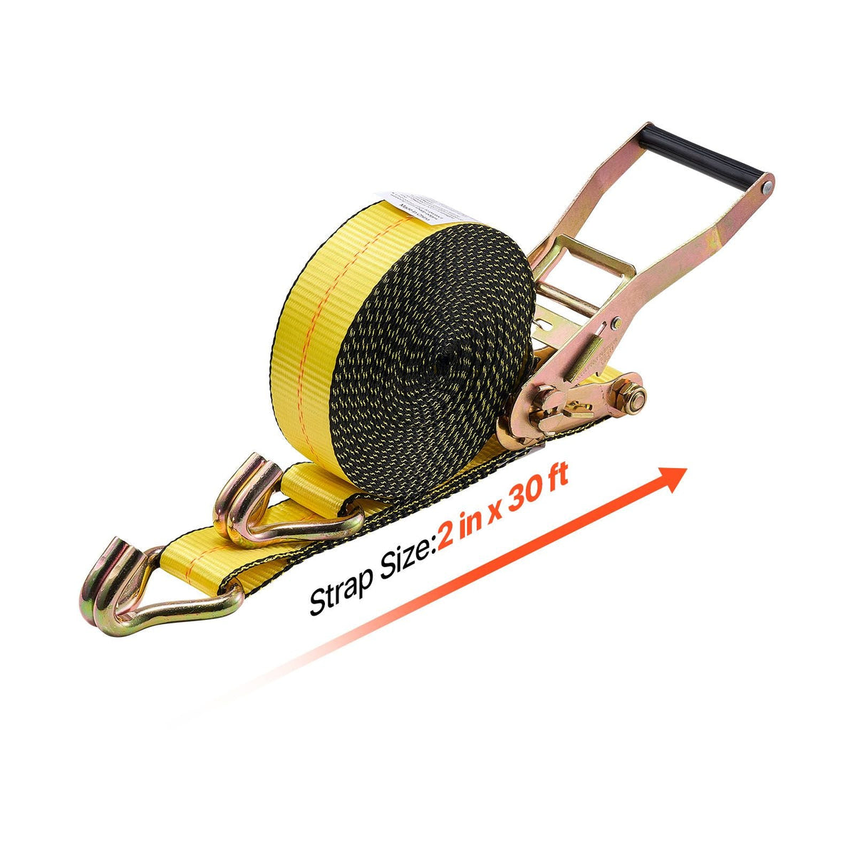 Ratchet Straps, 2 in x 30 ft, Heavy Duty Tie Down Straps with Double J Hook, 10,000 lbs Break Strength, Tie Down Ratcheting for Moving, Trailers, Motorcycles, Kayaks, Car Roof, 10 Pack
