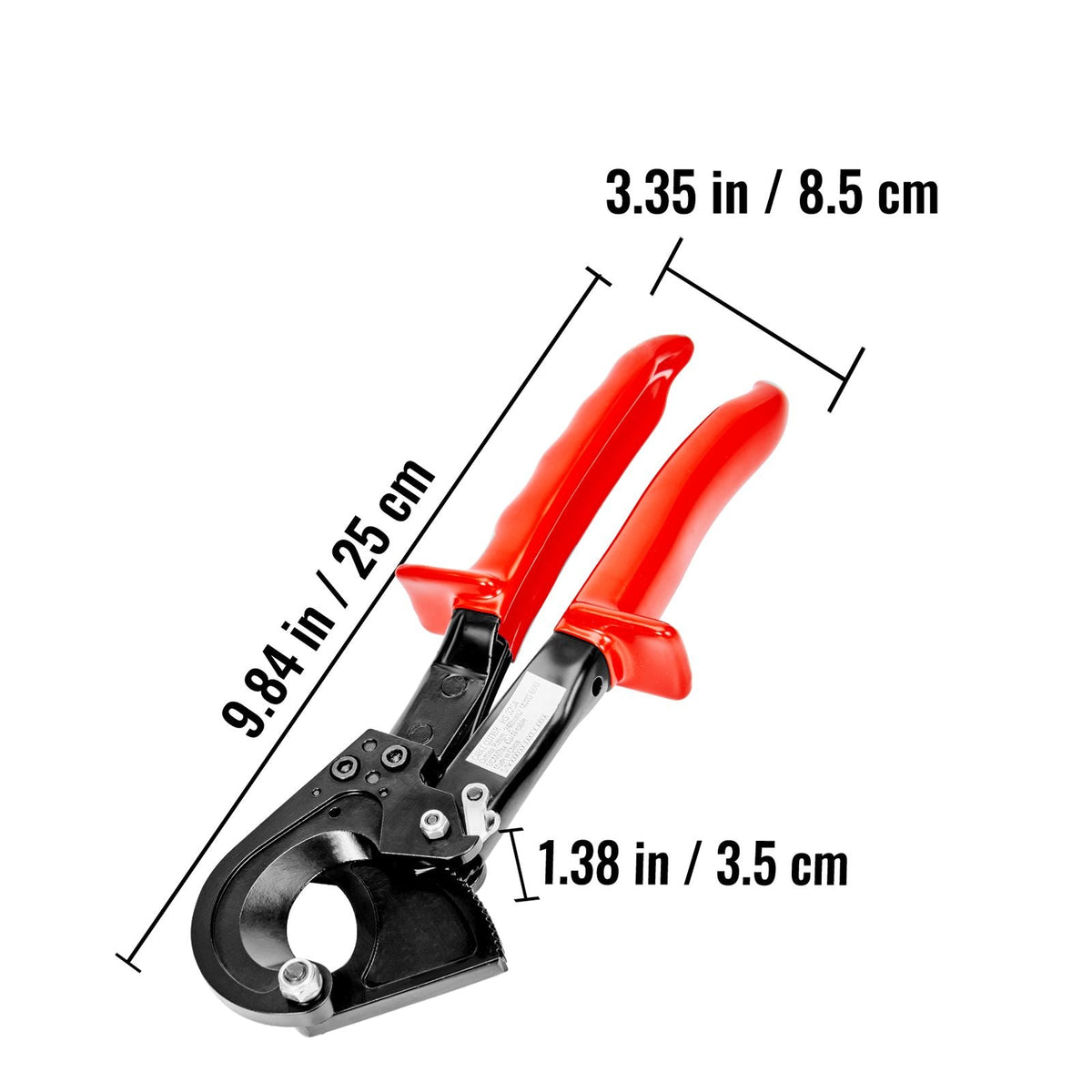 Ratcheting Cable Cutter, 10" Wire Cutter Heavy Duty with Gloves, Strong Silicon-Manganese Spring Steel Blade-for Cutting Up to 240 mm² /473 MCM Electrical Wire