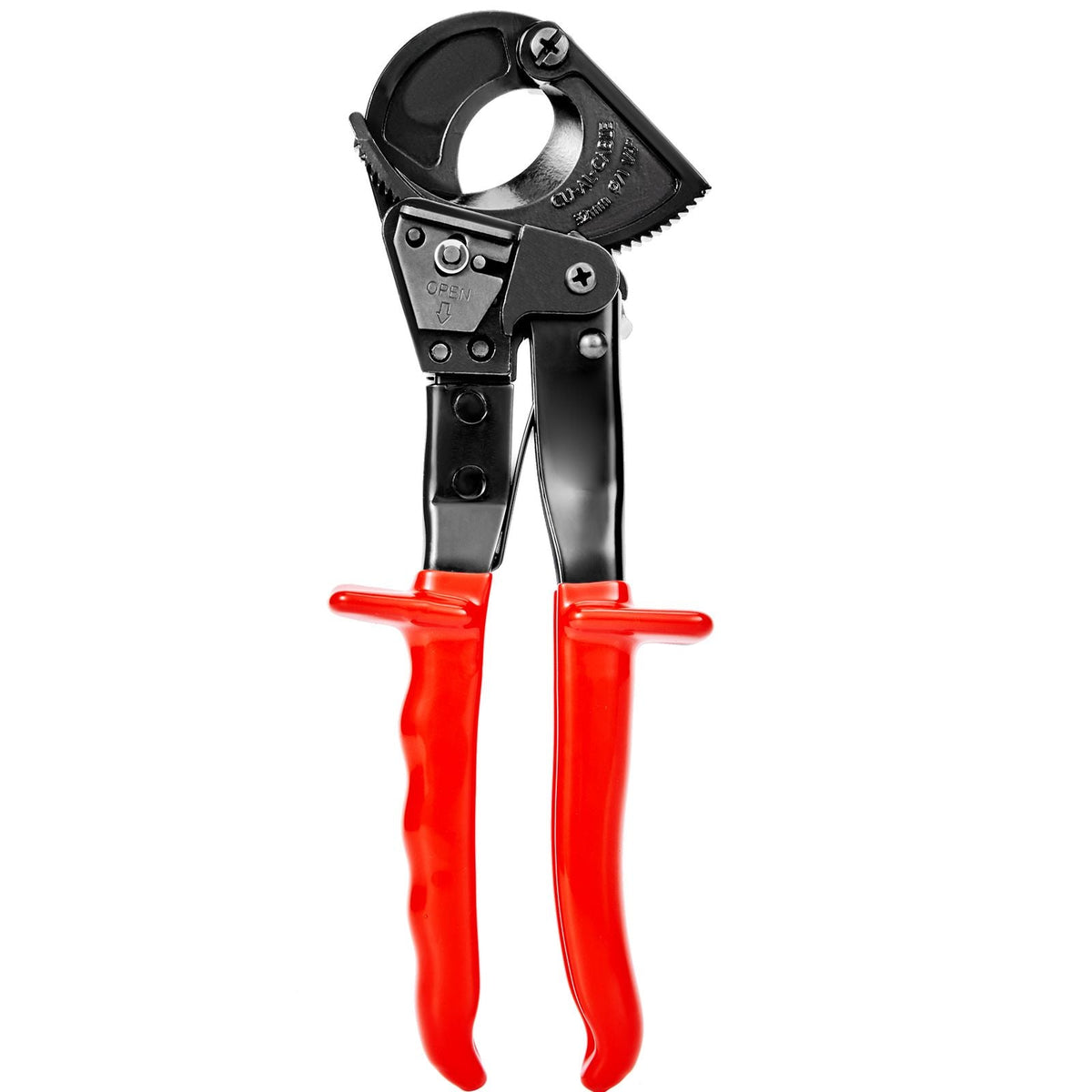 Ratcheting Cable Cutter, 10" Wire Cutter Heavy Duty with Gloves, Strong Silicon-Manganese Spring Steel Blade-for Cutting Up to 240 mm² /473 MCM Electrical Wire