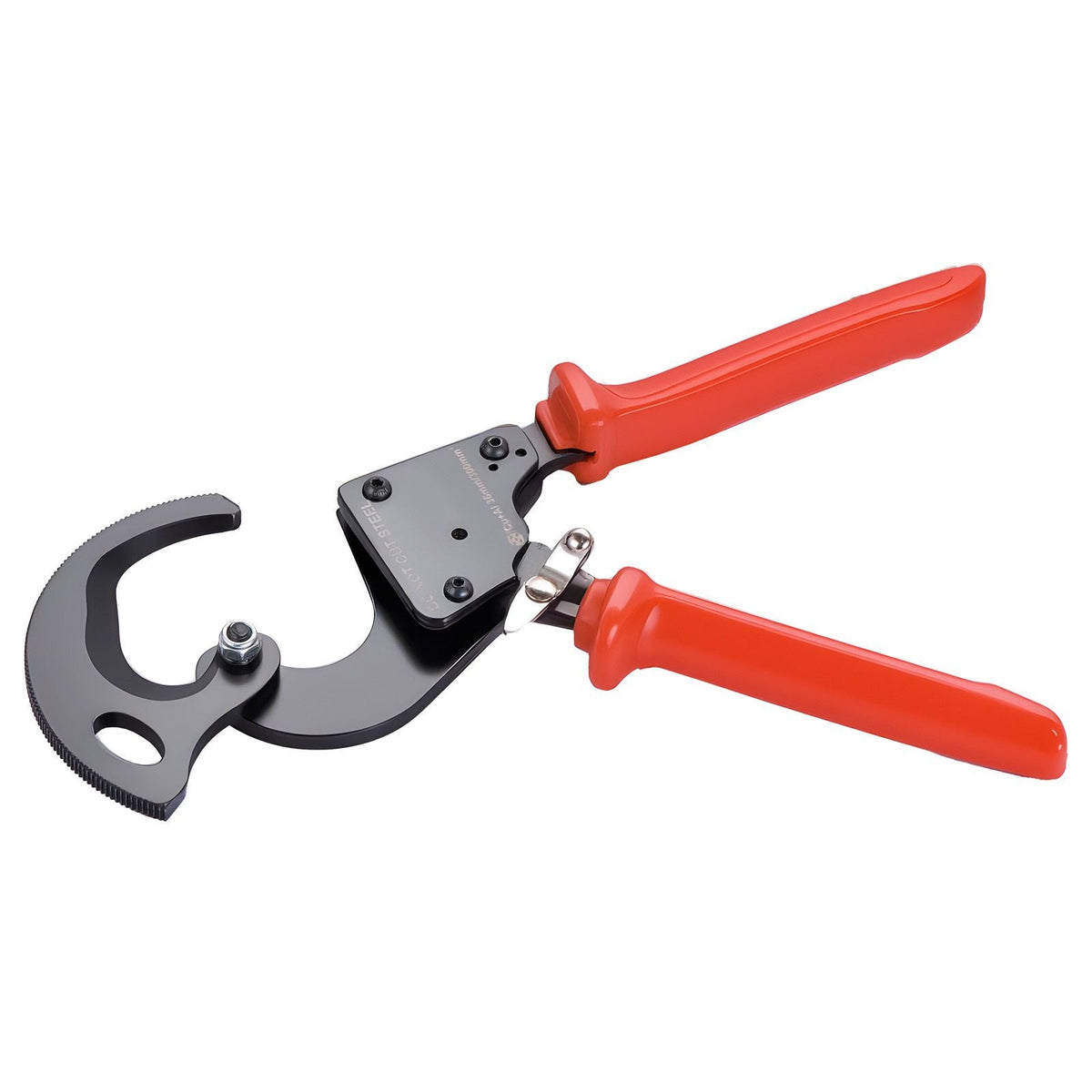 Ratcheting Cable Cutter, Spring Steel Blades with PVC-Coated Handles, Quick-Release Button, Heavy Duty Ratchet Cable Wire Cutter for Cutting Copper & Aluminum Cables Up to 600 MCM / 300 mm²