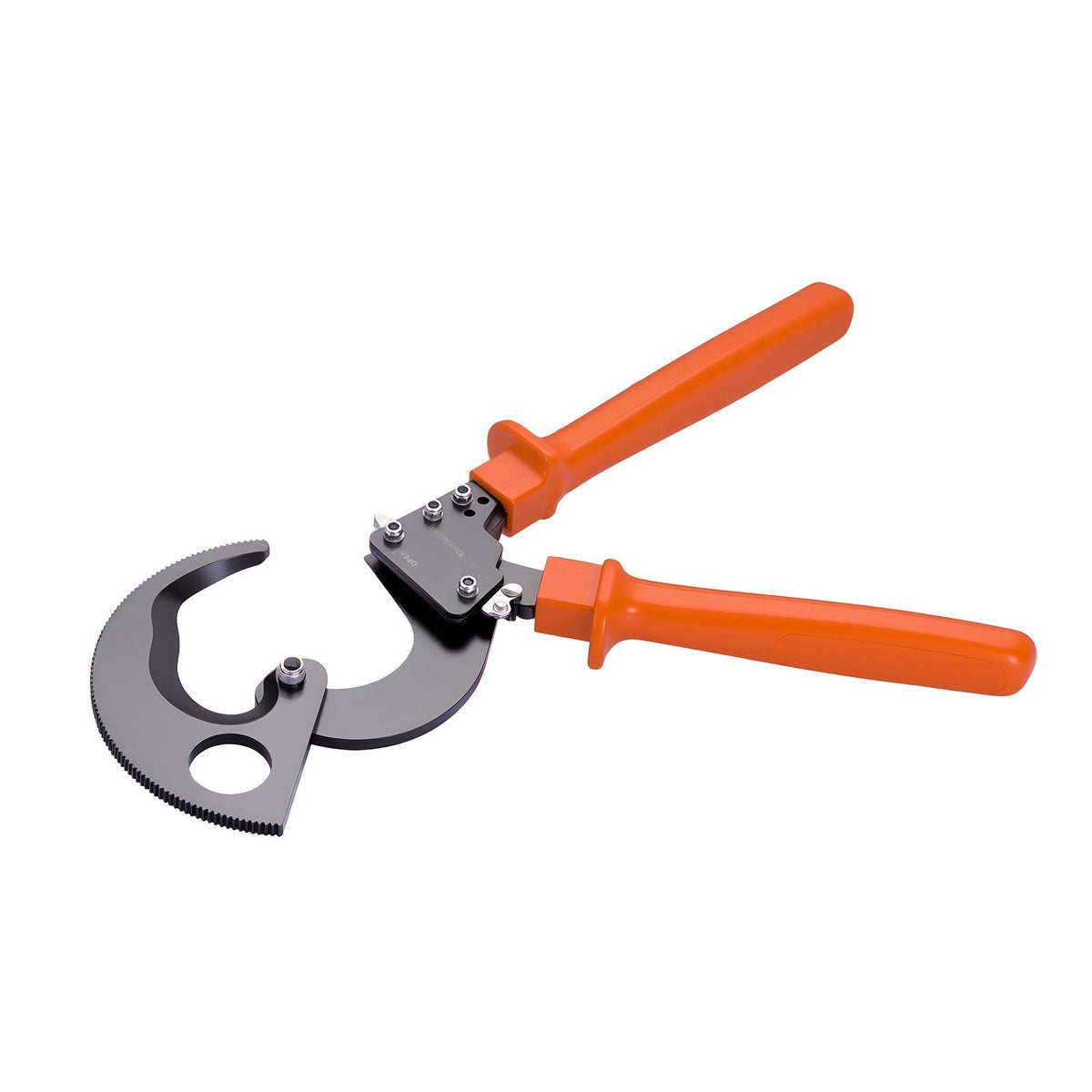 Ratcheting Cable Cutter, Spring Steel Blades with PVC-Coated Handles, Quick-Release Button, Heavy Duty Ratchet Cable Wire Cutter for Cutting Copper & Aluminum Cables Up to 800 MCM / 400 mm²