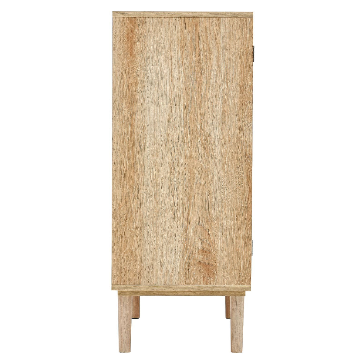Rattan Cabinet, Rattan Storage Cabinet with 2 Magnetic Doors and Adjustable Shelves, Sideboard Buffet Cabinet for Hallway, Entryway, Living Room, or Kitchen, Natural