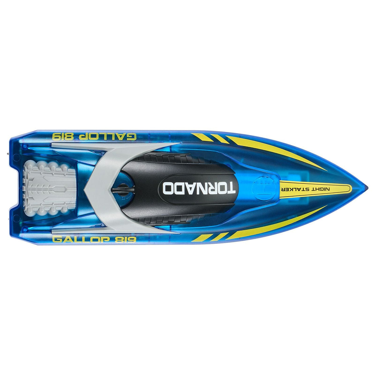 RC Boat, 2.4GHz 12 km/h, Remote Control Boat for Pools & Lakes, Racing Boat with LED Light, 2 Rechargeable Batteries, Whole Body Waterproof, Water Play Toy Gift for Adults Boys & Girls, Blue