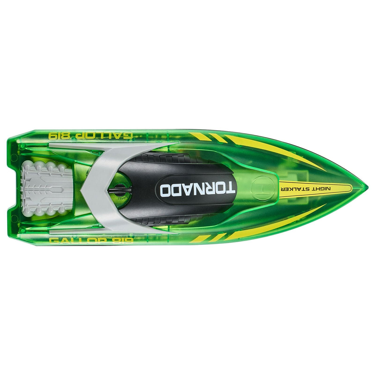 RC Boat, 2.4GHz 12 km/h, Remote Control Boat for Pools & Lakes, Racing Boat with LED Light, 2 Rechargeable Batteries, Whole Body Waterproof, Water Play Toy Gift for Adults Boys & Girls, Green